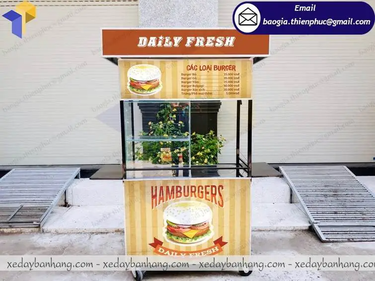 báo gía xe bán bánh mì hamburger