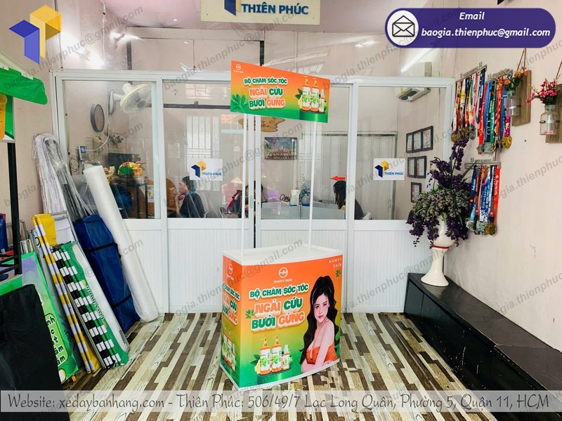 Booth nhựa dùng tại siêu thị tphcm