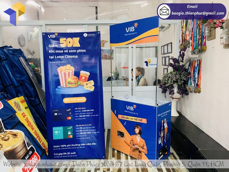 Booth quảng cáo ngân hàng uy tín