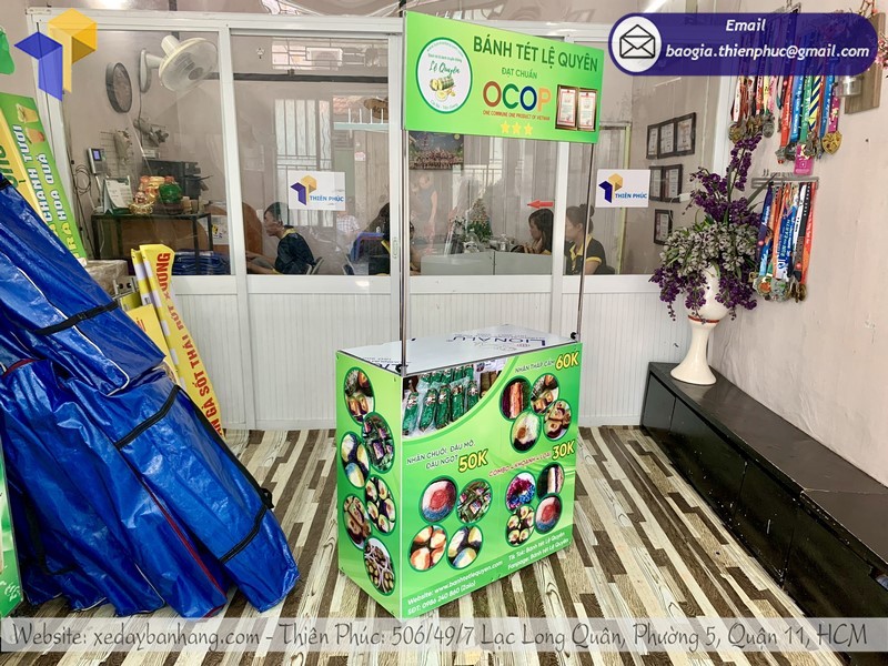 booth quảng cáo bánh tét đẹp