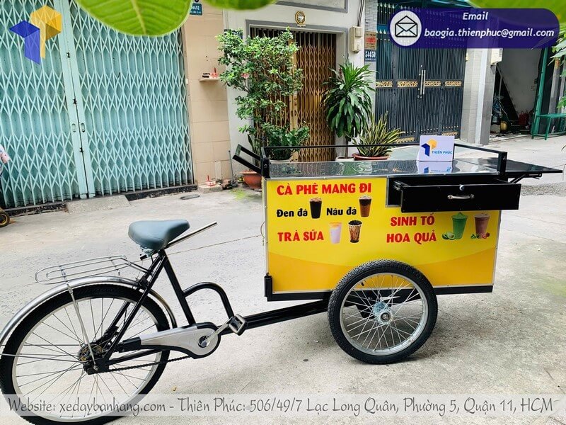 Xe đạp bán cafe lấy liền tăng khả năng thu hút khách hàng mỗi ngày