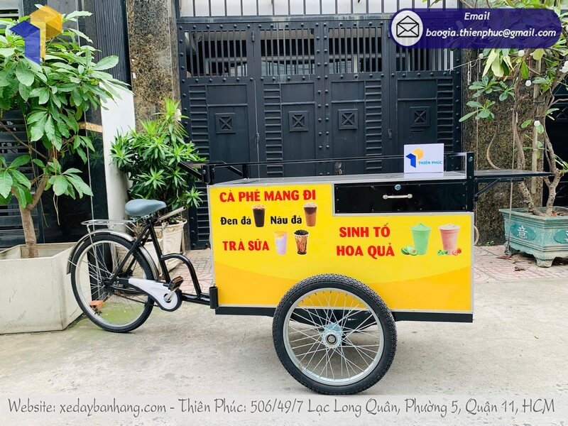 Đặt mua xe đạp bán cafe lấy liền