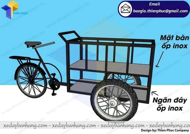 gia công xe bán hàng rong giá rẻ
