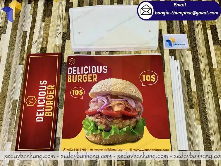 mẫu quầy bán hamburger lưu động