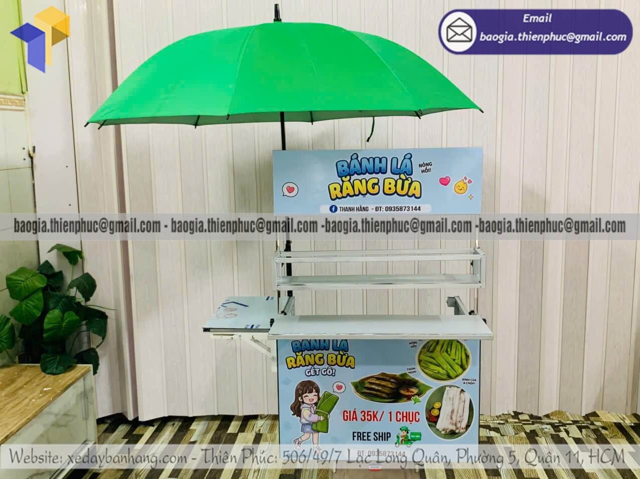 Mẫu thùng xếp đựng bán bánh lắp ráp gắn trên xe máy