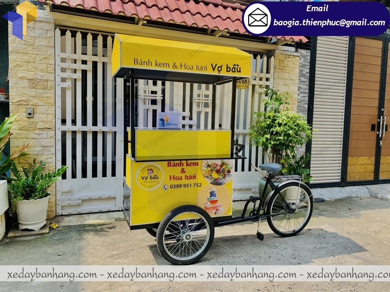 mô hình xe đạp bán đồ ăn di động