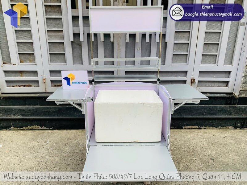 Giao nhanh thùng cafe gắn sau xe kèm dù toàn quốc