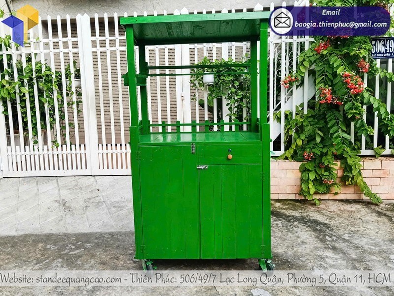 Nhận làm quầy gỗ bán cafe take away đẩy di động giá rẻ báo giá chính xác cho khách