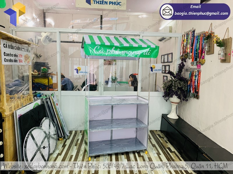 xe bán cafe lắp ráp đẹp