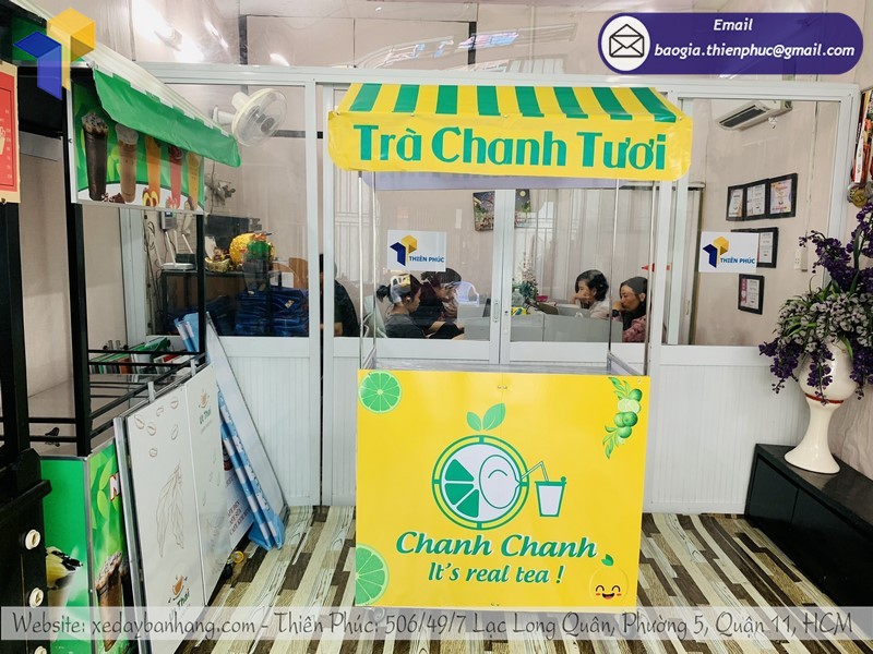 quầy xe bán trà chanh đẹp