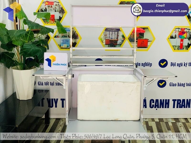 Thùng cafe xe máy thiết kế theo phong cách riêng