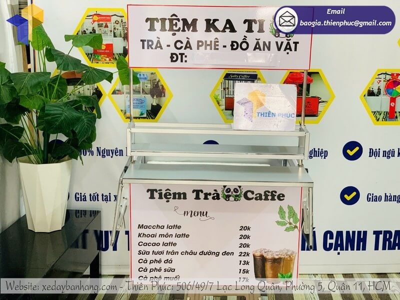 Thiết kế thùng cafe gắn xe máy đẹp