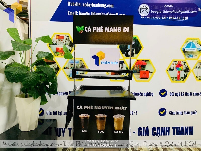Thùng bán cafe đặt sau xe máy – Di chuyển linh hoạt mọi địa hình