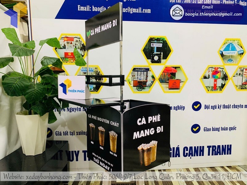 Thùng bán cafe đặt sau xe máy giá rẻ, đặt trực tiếp tại xưởng