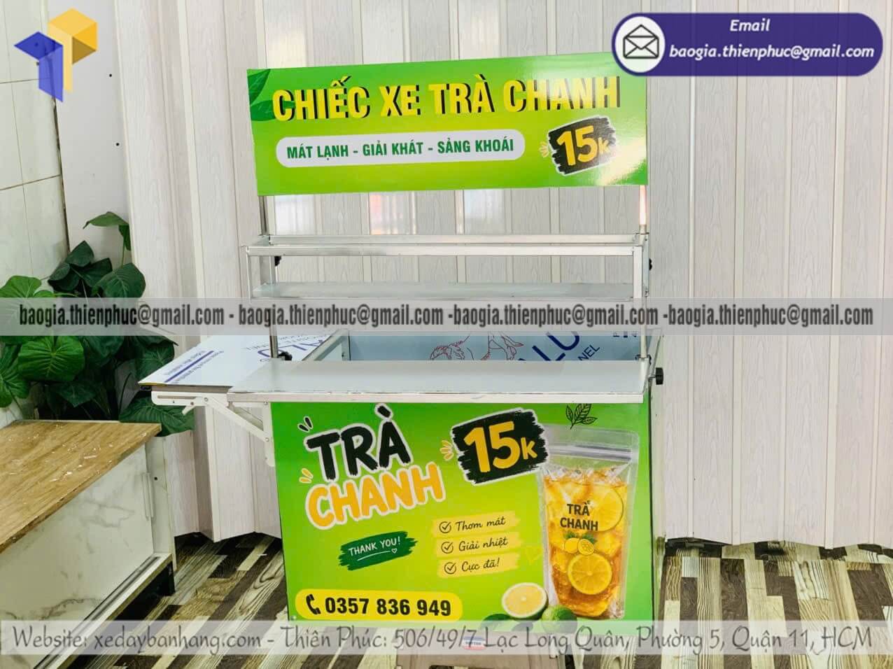 Thùng đựng bán trà chanh dạo xếp gọn lắp gắn xe máy nhỏ gọn cho người bán hàng rong