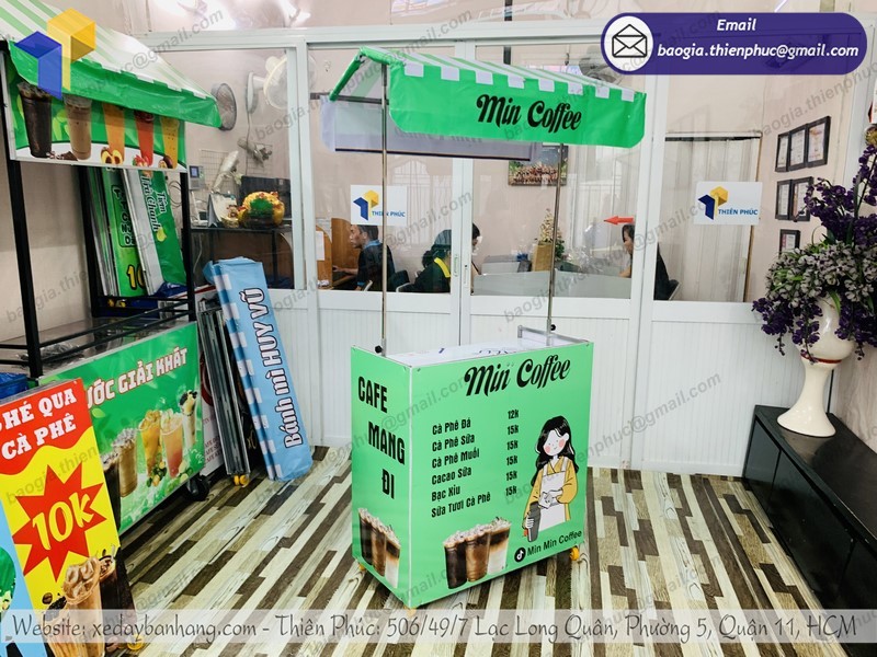 xe lắp ráp bán cà phê đẹp