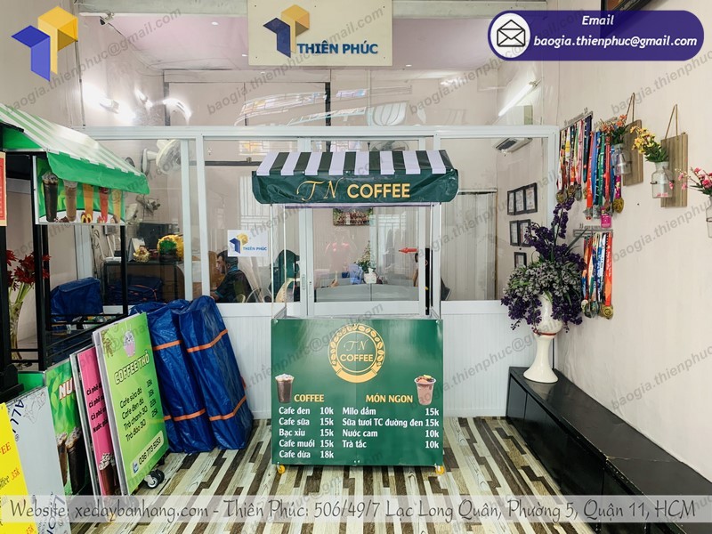 xe lưu động bán cà phê đẹp