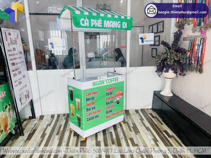 xe xếp gọn bán cà phê rẻ