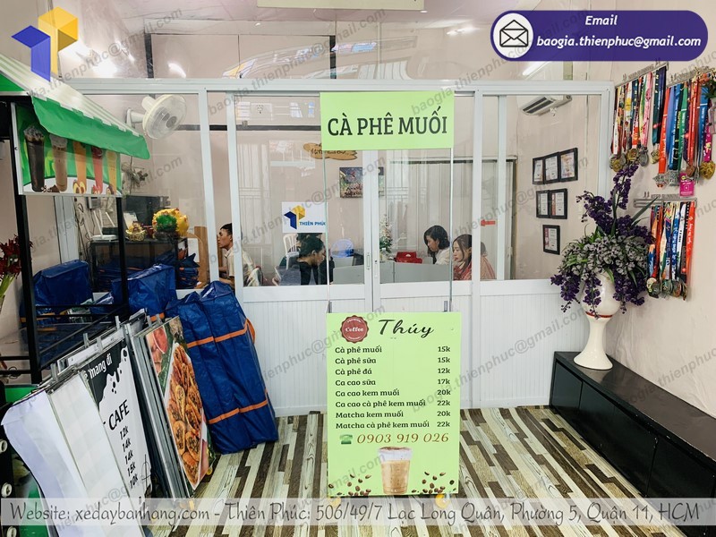 xe bán cà phê nhỏ gọn rẻ