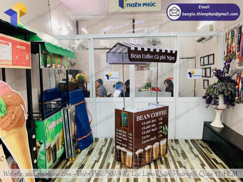 xe xếp gọn bán cà phê rẻ