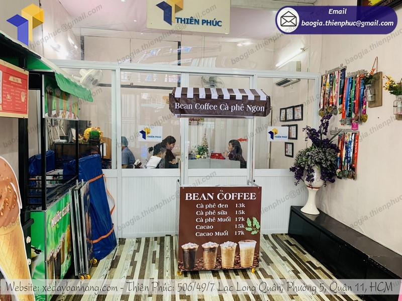 xe xếp gọn bán cà phê