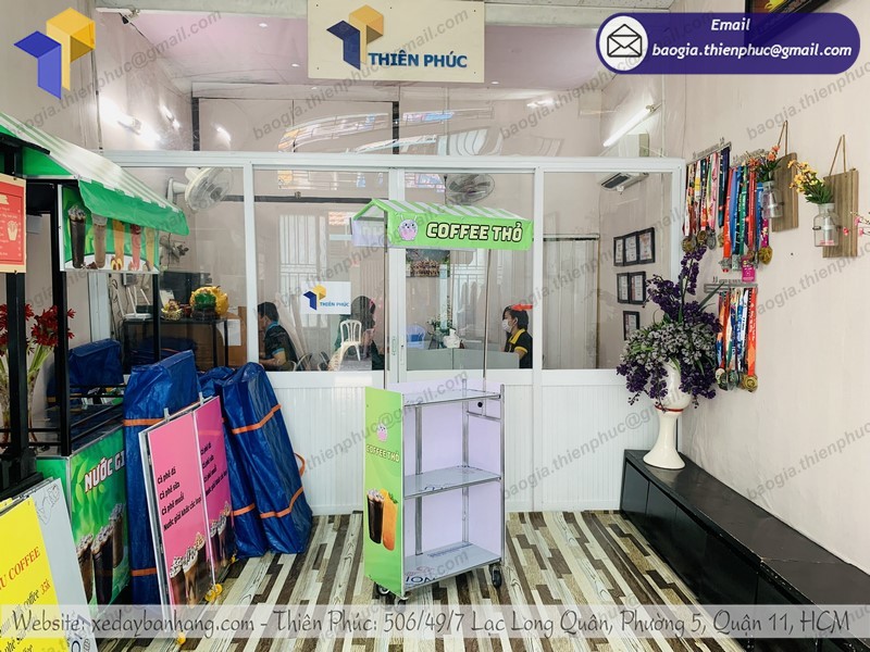 Xe gấp gọn bán cà phê rẻ