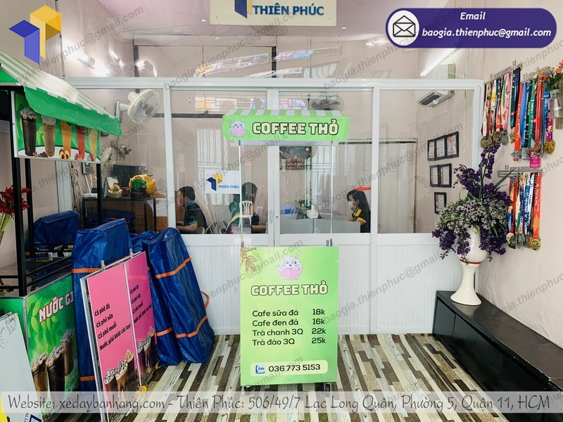 Xe gấp gọn bán cà phê tphcm