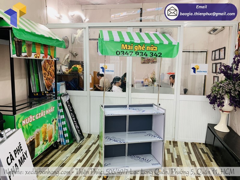 xe gấp gọn bán cà phê đẹp