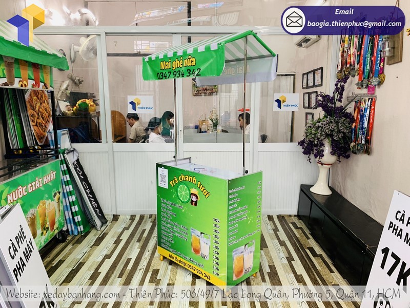 xe gấp gọn bán cà phê tphcm