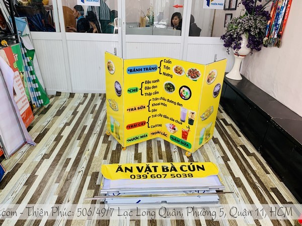 xe gấp gọn bán đồ ăn vặt uy tín