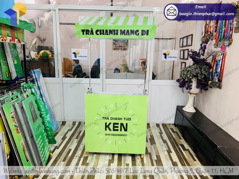 xe xếp bán trà trái chanh tphcm