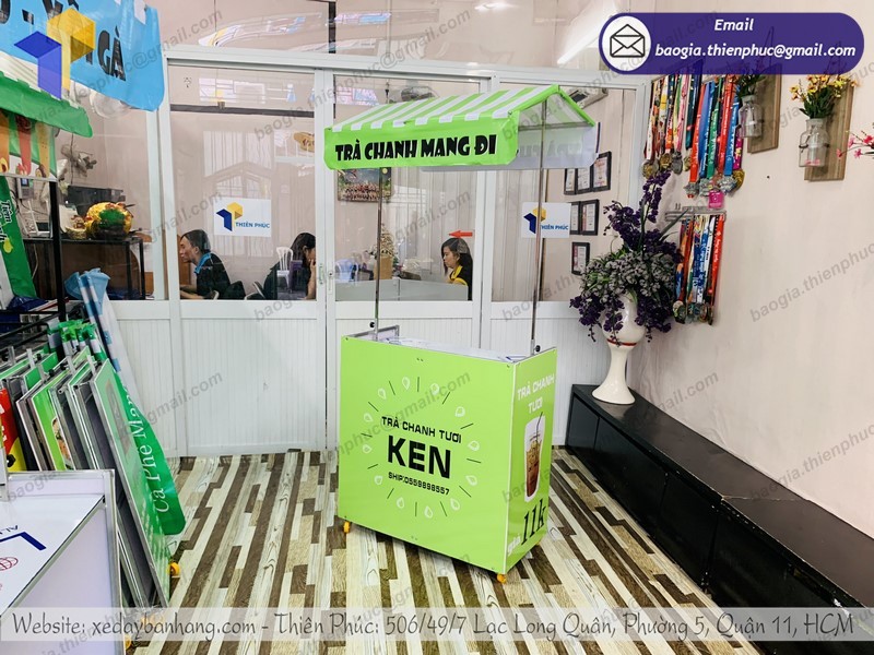 xe xếp bán trà trái chanh rẻ