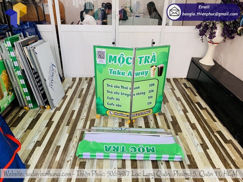 xe xếp bán trà chanh đẹp