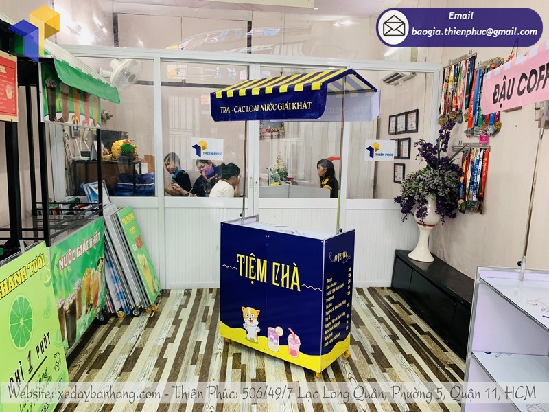 xe lắp ráp bán trà sữa