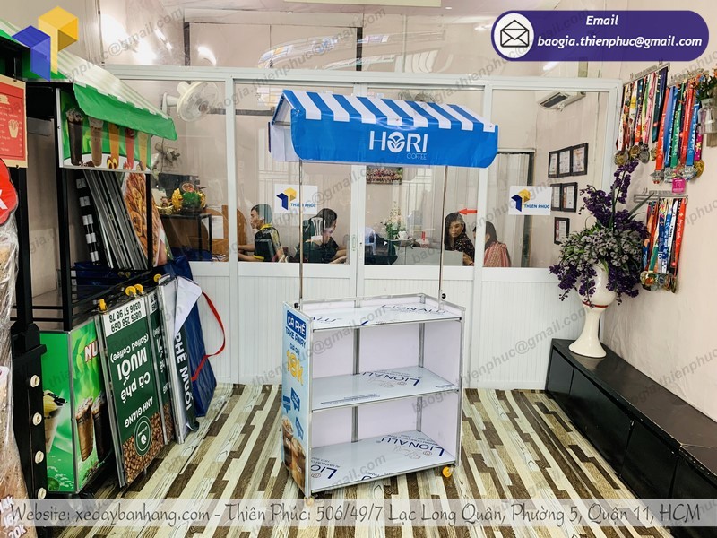 xe bán café gấp gọn đẹp