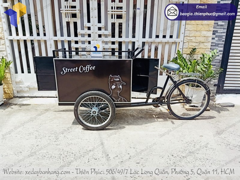 xe đạp bán cà phê đường phố tphcm