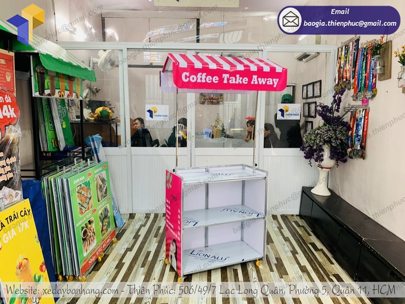 xe gấp gọn bán cà phê đẹp