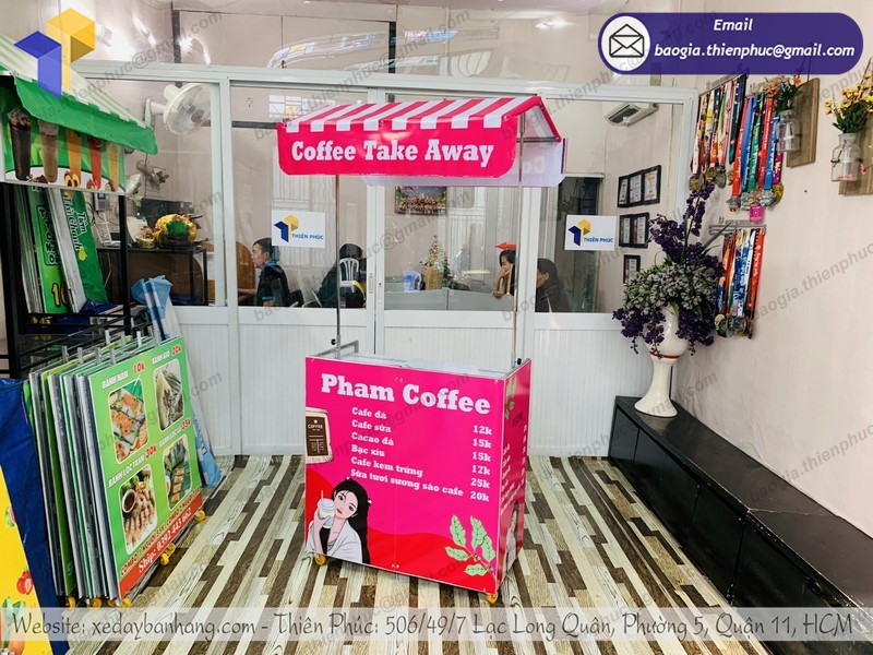 xe gấp gọn bán cà phê rẻ