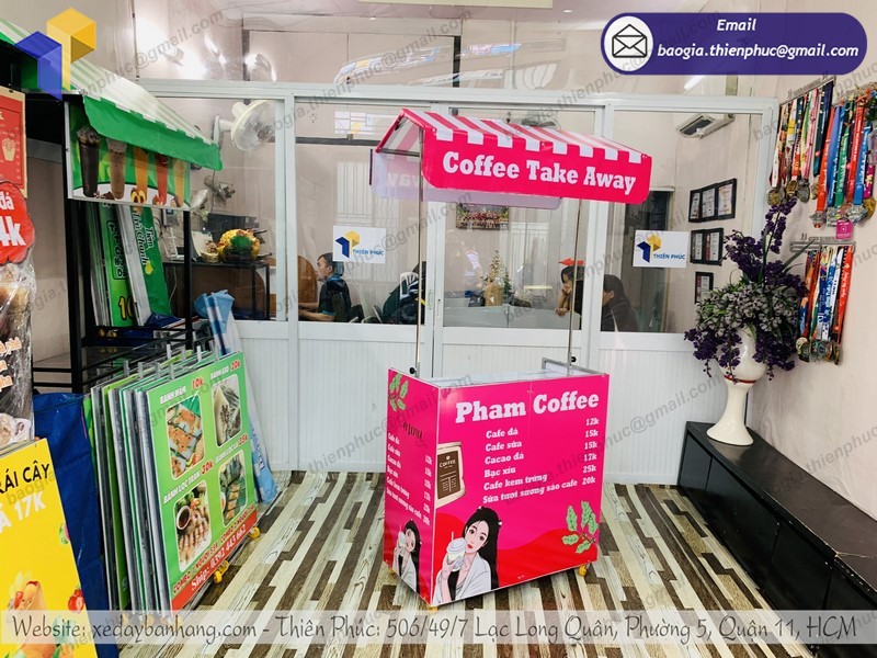 xe gấp gọn bán cà phê tphcm