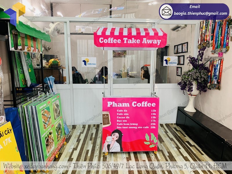 xe gấp gọn bán cà phê uy tín