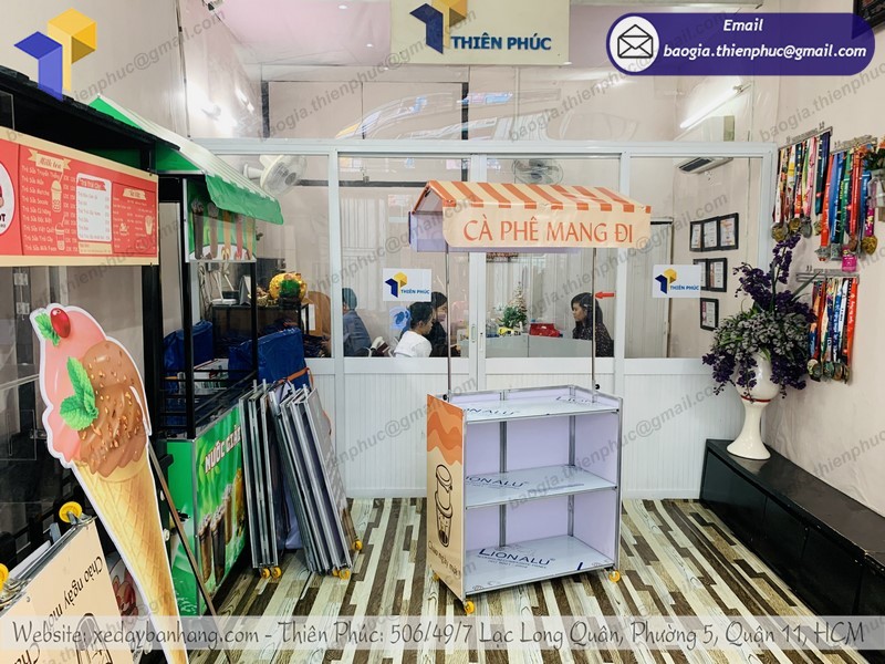 xe bán cà phê di động đẹp