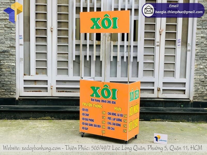 Xưởng bán kệ đồ ăn có bánh xe gấp gọn di động cho sự kiện food festival