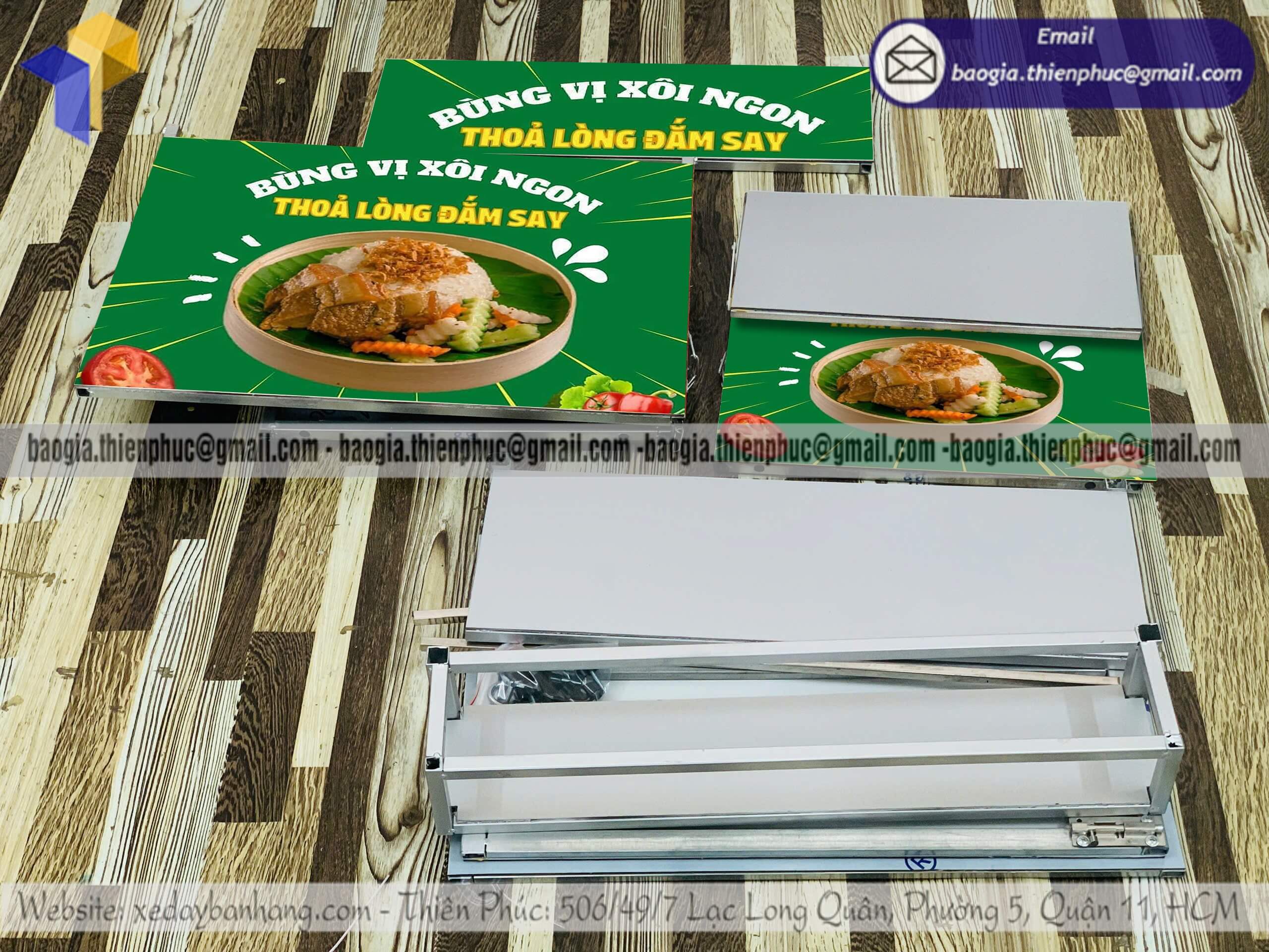 Xưởng đóng thùng bán đồ ăn dạo xếp gọn lắp xe máy bán lưu động để cháy đơn hàng