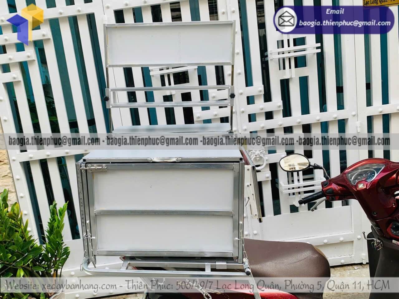 Xưởng đóng thùng bán đồ ăn dạo xếp gọn lắp xe máy bán đồ ăn lưu động tại thành phố hồ chí minh