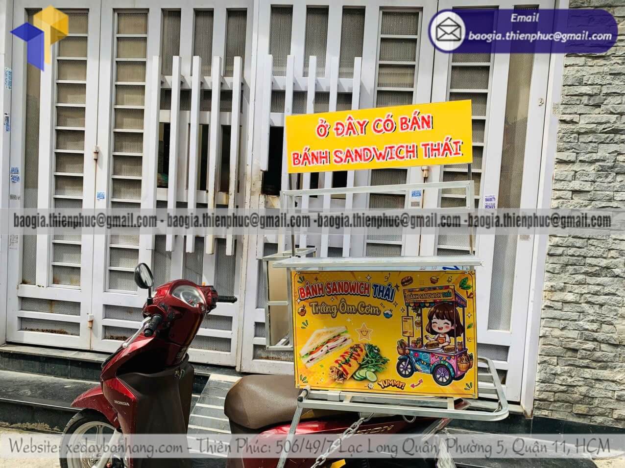Xưởng sản xuất thùng xếp bán bánh gấp gọn gắn xe máy theo kích thước cá nhân cực tiện